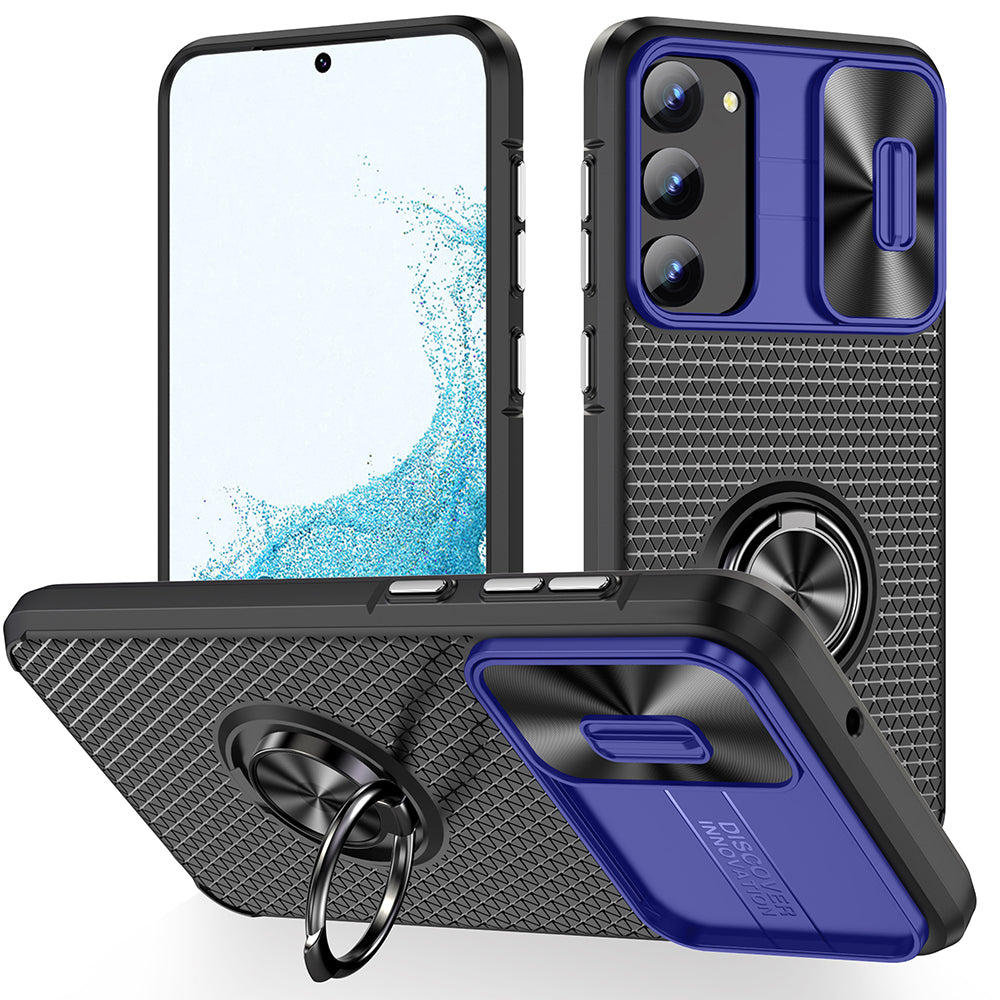 For Samsung Galaxy S23 Kickstand Phone Case PC TPU Protective Phone Shell with Sliding Camera Cover For Samsung Galaxy S23 Kickstand Phone Case PC TPU Protective Phone Shell with Sliding Camera Cover